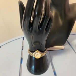 Caravelle by Bulova Women's Quartz Watch Gold Tone & Silver Stainless Steel